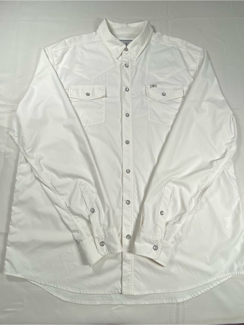Ferrell Mens 2XL White Pearl Snap Vented Long Sleeve Outdoor Performance Shirt